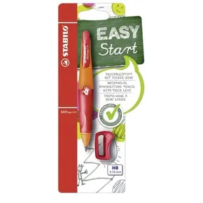 Ergonomischer Mech. Rechtshänderstift STABILO EASYergo 3,15 orange/rot HB+Spitzer